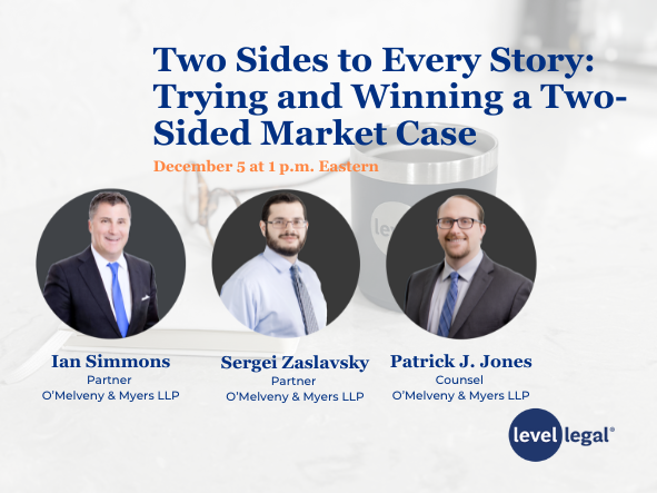 Two Sides to Every Story: Trying and Winning a Two-Sided Market Case