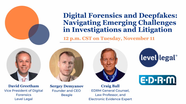 Webinar November 11: Digital Forensics and Deepfakes