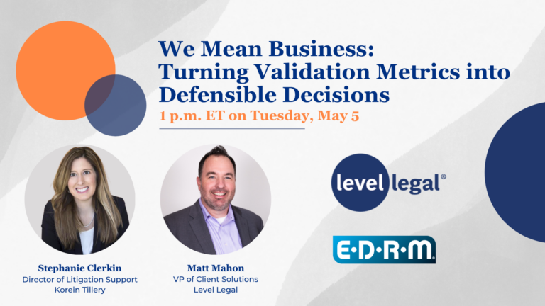 Webinar – We Mean Business: Turning Validation Metrics into Defensible Decisions